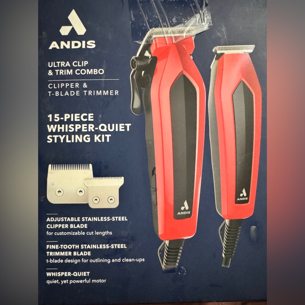 Andis Ultra Clipper and Trimmer Combo Kit 15ct -